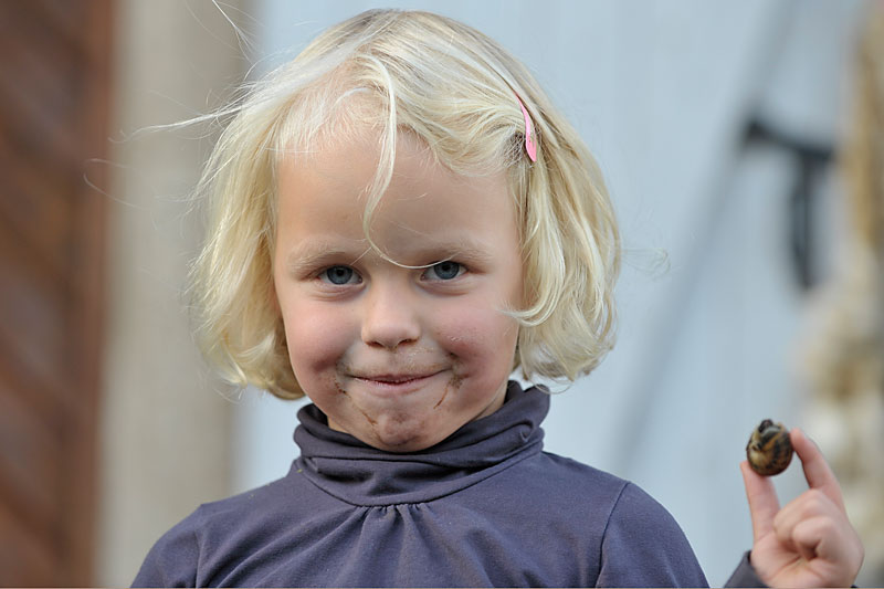 Janna-met-slak